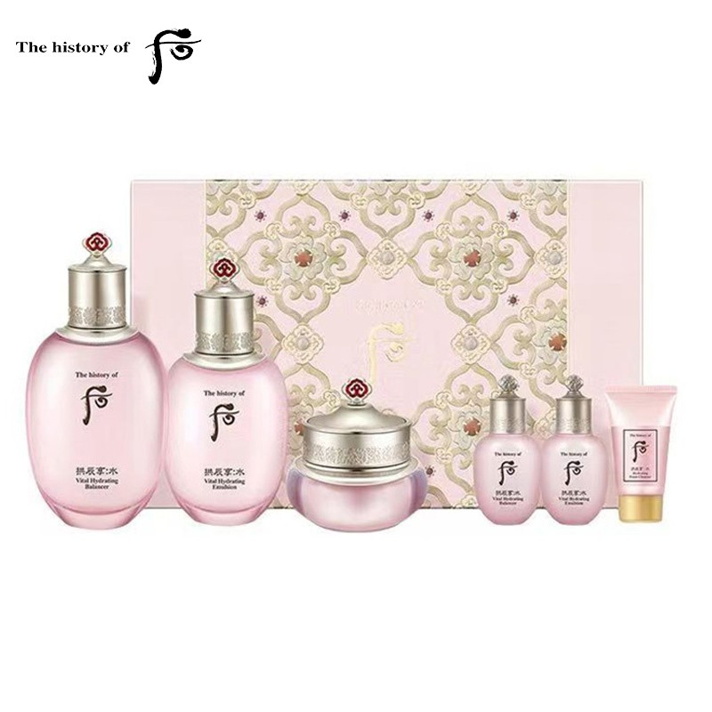 Whoo后套装套盒 后拱辰享水妍水乳面霜六件套装 女士面部护肤套装礼盒 平衡控油减缓肌肤老化 补水保湿